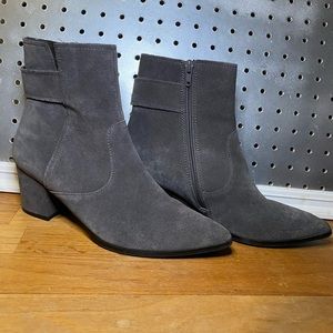Gray Suede Booties